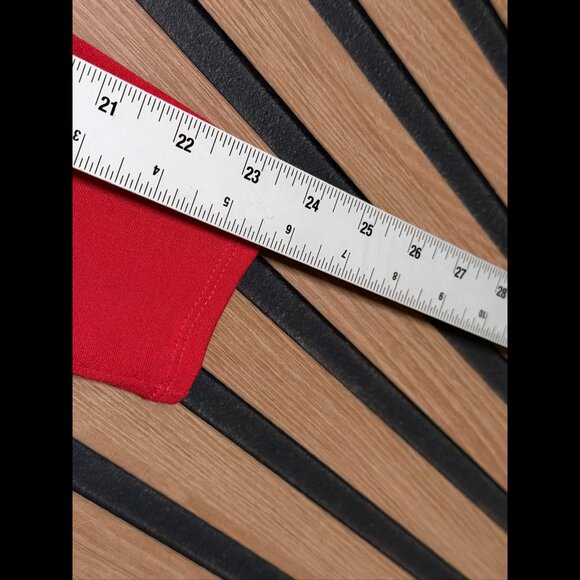 New BCBG Maxazria Top XS Womens Red Long Sleeve Yanie Rouge Red Half Zip - Picture 4 of 9